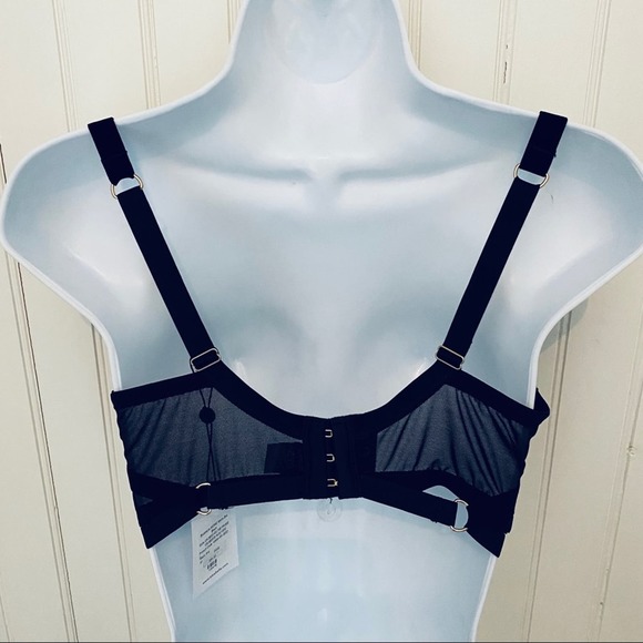 NEW Bluebella MORE Métis Strappy Bra Black 32 DD/E Padded Underwire Balcony - Picture 3 of 5